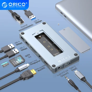 Корпус SSD-накопителя ORICO M.2 NVMe NGFF с разветвителем док-станции Thunderbolt 3 Type C USB USB3.1 40 Гбит/с, HDMI-совместимый концентратор SATA