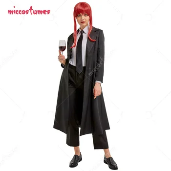 Костюм Макимы для косплея, длинное пальто, костюм с брюками и рубашкой