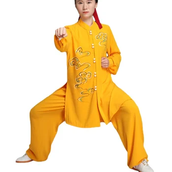 Костюм Тай-цзи, женская высококачественная весенне-осенняя одежда для занятий тайцзи, Одежда для выступлений на сцене, одежда для соревнований по боевым искусствам