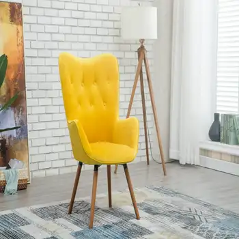 Кресло Doarnin с откидной спинкой, Желтое