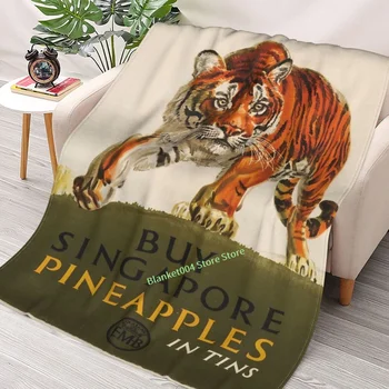 Купить Сингапурский рекламный плед с ананасами, 3D-принтованный диван, декоративное одеяло для спальни, рождественский подарок для детей и взрослых