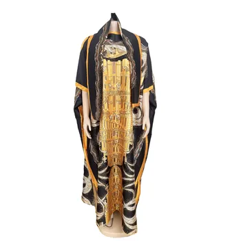 Летнее Элегантное длинное платье из полиэстера с круглым вырезом и коротким рукавом в африканском стиле, Африканская одежда, Африканские платья для женщин