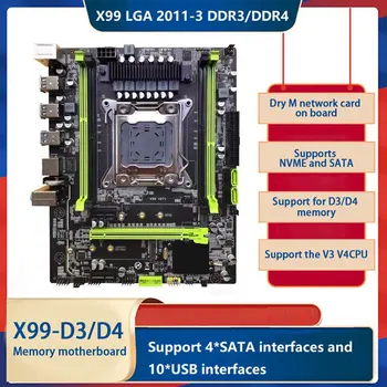 Материнская плата X99 PC LGA2011-3 Двухканальный слот памяти DDR3/DDR4 64 ГБ ECC M.2 Материнская плата PCIE16X USB3.0 SATA3.0