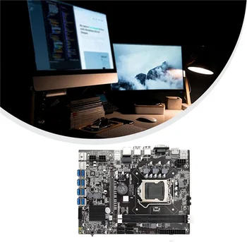 Материнская плата для майнинга B75 BTC + процессор + 2XDDR3 4 ГБ оперативной памяти 1600 МГц + 128 Г SSD + Вентилятор + Кабель SATA + Кабель переключения LGA1155 8XPCIE на USB-плату