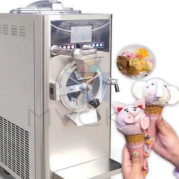 Машина для Производства Твердого Мороженого Mvckyi 27-36Л/Ч США DDP Коммерческая Совковая Пастеризационная Машина Для Производства Мороженого/Машина Для Пастеризации Мороженого/Чиллер периодического Действия