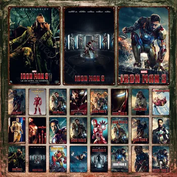Металлический Плакат Marvel Iron Man 3, Классические жестяные вывески из научно-фантастического боевика Marvel Universe, декоративная жестяная пластина для украшения дома