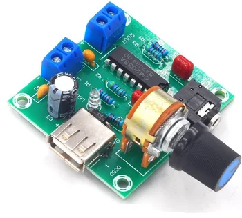 Мини-усилитель переменного и постоянного тока 5 В, USB-небольшой усилитель мощности PM2038, усилители мощности 5Wx2, высококачественный продукт