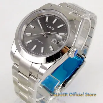 Модные мужские часы 40 мм серого/черного цвета с циферблатом и автоподзаводом, сапфировое стекло, 21 драгоценный камень, MIYOTA 8215, автоматические мужские часы времени