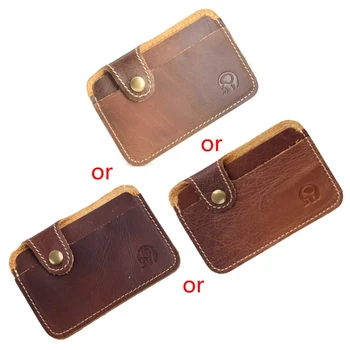 Модный Мужской Деловой Маленький кожаный бумажник, портмоне, держатель для кредитных карт, мелочь для кейса E74B
