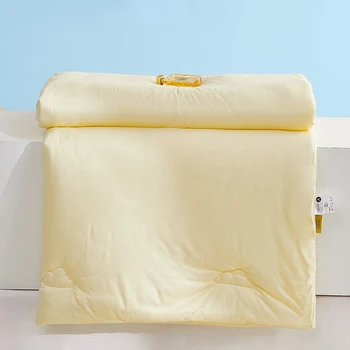 Молочно-желтое Летнее одеяло с ощущением прохлады, Двустороннее Одеяло с ощущением температуры, Прохладное одеяло для сна голышом, Одеяло для кондиционирования воздуха