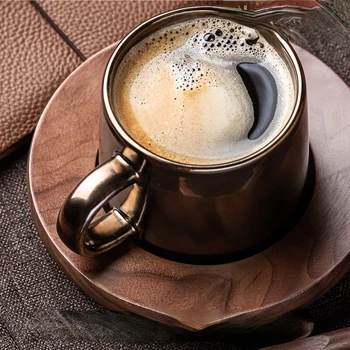 Мужская подарочная чашка mark cup в европейском стиле, маленькая роскошная керамическая чашка высокого качества в ретро-золоте, лимитированная серия кофейных чашек