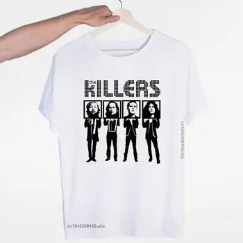 Мужская футболка The Killers, панк-рок-хипстерская группа, Модные мужские футболки Унисекс, Забавные мужские топы, Футболки, Хлопковые футболки на заказ