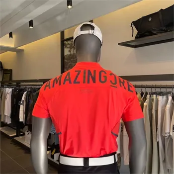 Мужские поло для гольфа, быстросохнущие спортивные мужские рубашки Поло с коротким рукавом, летняя повседневная влагоотводящая рубашка для гольфа