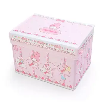 Мультяшная Мелодия Дьявол Карусель Коробка для хранения ткани с крышкой Sanrio Для хранения одежды на Рабочем столе