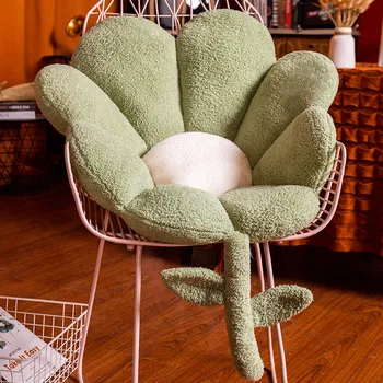 Мультяшные Подушки для спины с зеленым цветком, Плюшевая подушка для стула, подушка для детского сиденья с животными, коврик для дивана, Домашний диван, Декор для пола в помещении, подарок