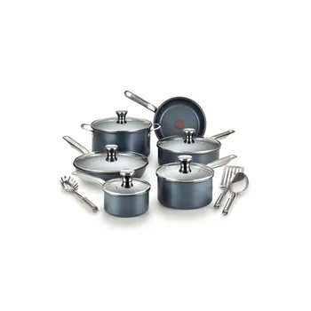 Набор посуды T-fal Platinum с антипригарным покрытием из 14 предметов, набор кастрюль и сковородок Endurance Collectioncookware