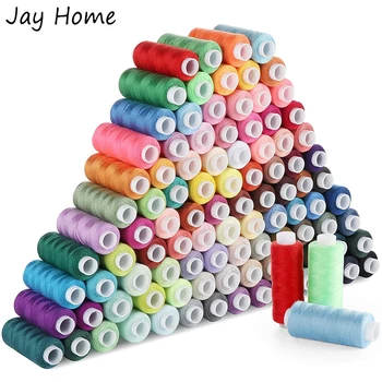 Набор швейных ниток 100 цветов по 250 ярдов в катушке Разноцветные полиэфирные нити для вышивания, Сшивания, Вязания, Швейные принадлежности