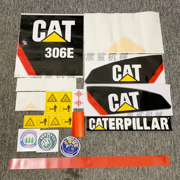 Наклейка для экскаватора Caterpillar аксессуары для экскаватора CAT306 306C 307C 308C 306D 307D 308D E наклейка для всего автомобиля модель наклейка