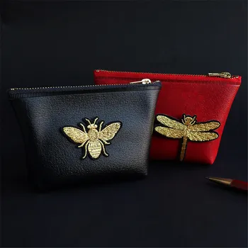 Нашивки с золотой пчелой и бабочкой, сумки для одежды, аппликация 