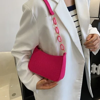 Новая женская розовая сумка с нишевым дизайном, сумка для подмышек, сумка через плечо, высококачественная текстурная сумочка