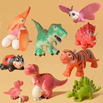Новая и странная игрушка, мультяшная модель динозавра из мягкой резины, насекомое Тираннозавр Рекс, набор моделей животных для детей, подарок для мальчика