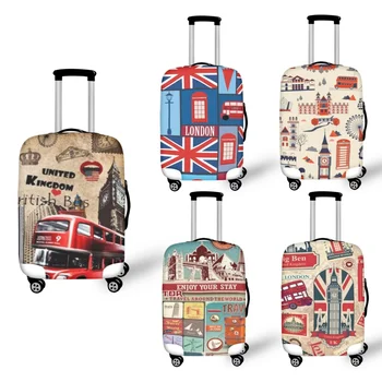 Новая картина маслом с изображением лондонского пейзажа, защитные пылезащитные чехлы для багажа, эластичный водонепроницаемый 18-32-дюймовый чемодан, аксессуары для путешествий