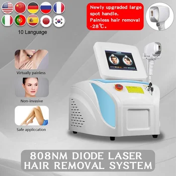 Новая машина для удаления волос диодным лазером 3 цветов 808 нм/Безболезненное устройство для постоянного удаления волос, устройство для омоложения кожи для салона-клиники