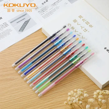 Новая Японская гелевая ручка KOKUYO яркого цвета, тонкая ручка, милое креативное сердце для девочек, 0,4 мм, многоцветный набор ручек, школьные принадлежности
