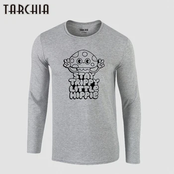 Новое поступление TARCHIA, Летняя мода с длинным рукавом, Бесплатная доставка, Футболки, Мужская брендовая одежда, Пуловер, Хлопковая футболка