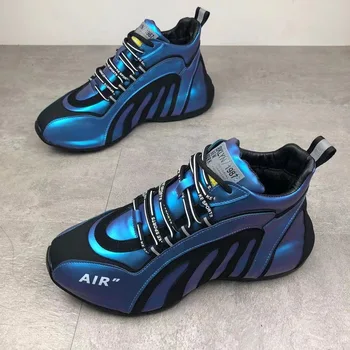 Новые мужские кроссовки, Модные повседневные мужские спортивные кроссовки для бега, Классическая цветная синяя Удобная обувь для мужчин