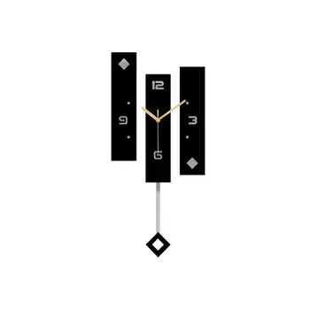 Новые Настенные Часы Кварцевые Скандинавские Часы С Маятником Большого Размера Настенные Часы Современного Дизайна Для Украшения Дома Декор