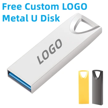Новый Бесплатный Пользовательский логотип Studio Name Цветной Металлический Мини-USB2.0 128 ГБ Флэш-накопитель 4 ГБ 8 ГБ 16 ГБ 32 ГБ 64 ГБ Memory Stick