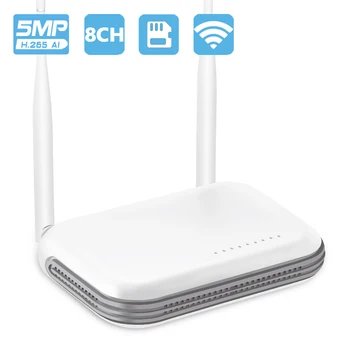 Новый Супер Мини WiFi NVR 8CH 3MP 5MP H.265 Беспроводной Сетевой Видеомагнитофон Для IP-камеры С Поддержкой Распознавания лиц, Оповещение по электронной почте XMEYE