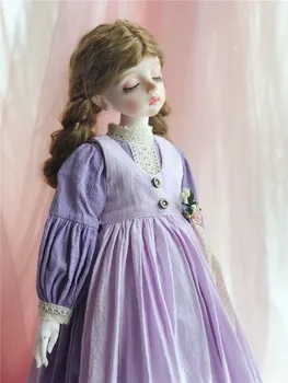Одежда для куклы BJD Платье для 1/2 1/3 1/4 BJD SD MSD Оригинальная кукла ручной работы Фиолетовое длинное платье Одежда Аксессуары для куклы