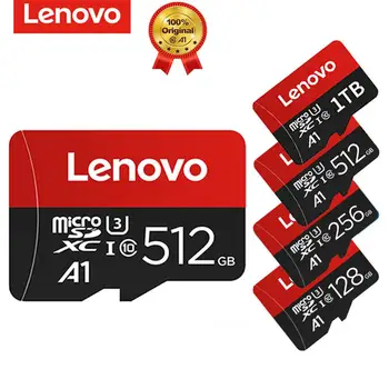 Оригинальная карта Lenovo Micro TF SD USB C Концентратор 1 ТБ 256 ГБ 128 ГБ 64 ГБ Карта памяти класса 10 256 128 ГБ SD-карта Micro TF Memorycard