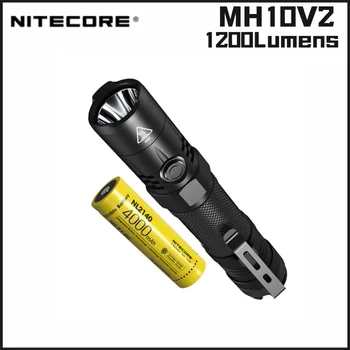 Перезаряжаемый светодиодный фонарик NITECORE MH10 V2 мощностью 1200 люмен Использует светодиод CREE XP-L2 V6 LED с аккумулятором 18650 4000 мАч Ultra Light