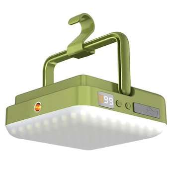Перезаряжаемый Уличный фонарь, походный фонарь, Портативный подвесной Водонепроницаемый магнит, аварийный светильник (светло-зеленый)
