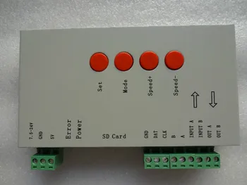 Пиксельный контроллер для светодиодной SD-карты T-1000S; Тип B; поддержка TLS3001 IC; вход DC5-24V; выход сигнала SPI