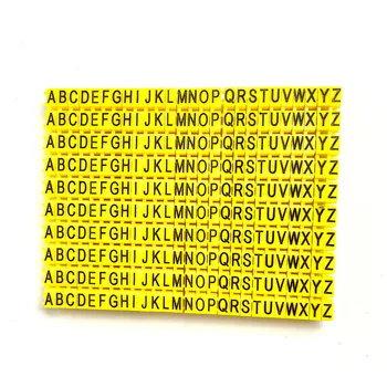 Пластиковый зажим для маркировки кабеля m-0 m-1 m-2 m-3 алфавитная маркировка кабеля AZ размер кабеля 1,5 кв. мм желтая маркировка изоляции кабеля