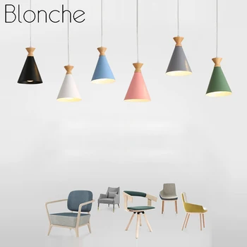 Подвесной светильник Blonche Nordic Maracon E27, Подвесные светильники для домашнего декора, освещение для спальни, гостиной, кухни, Алюминиевый светильник