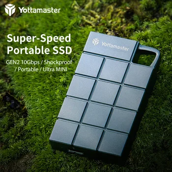 Портативный внешний SSD-накопитель Yottamaster 128/256/512 ГБ/1 ТБ, скорость передачи данных 950 Мбит/с, скорость передачи данных 10 Гбит/с твердотельный накопитель USB 3.1 NVMe M.2 -[HCES3]