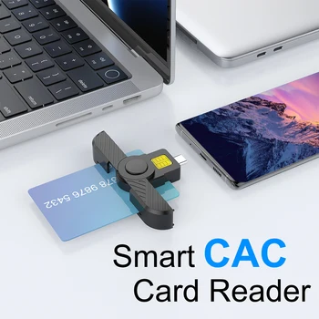 Портативный Считыватель смарт-карт Type-C CAC ATM Card Visa Reader для CF SIM-чипа ID Card Security для Правительственного ID Active Client AKO