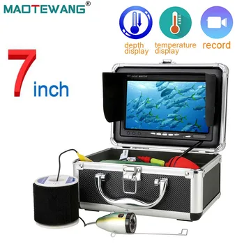 Портативный Эхолот для подводной Рыбалки с дисплеем температуры глубины-Водонепроницаемая HD-камера и 7-дюймовый ЖК-монитор Ice Cam