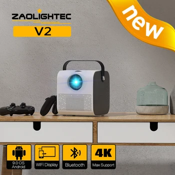 Проектор ZAOLIGHTEC V2 HD С поддержкой мультяшного детского подарка 1080P, светодиодный Wifi-проектор, телефоны, портативный проектор для домашнего кинотеатра