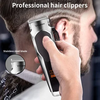 Профессиональная Машинка для стрижки волос Перезаряжаемый Триммер Мужской Электрический Резак Для Стрижки Волос ЖК-беспроводной Триммер для Бороды