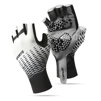 Профессиональные велосипедные перчатки, велосипедные перчатки с полупальцами, ладонные противоскользящие силиконовые амортизирующие велосипедные перчатки для рыбалки на открытом воздухе