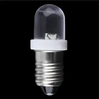 Прочная светодиодная индикаторная лампа E10 с винтовым основанием холодного белого цвета, 6 В постоянного тока, лампа высокой яркости холодного белого цвета