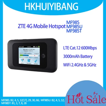 Разблокированный ZTE AT & T MF985 MF985T MF985U LTE Мобильная точка доступа 600 Мбит/с Портативный WiFi Беспроводной Маршрутизатор 2 * TS9 Порты внешней антенны