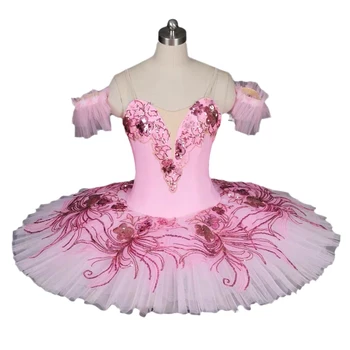 Розовая Голубая Классическая пачка Для Женщин, Профессиональное Балетное Блюдо, Балетный Сценический костюм 