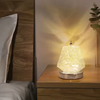 Романтический Вращающийся Светильник с затемнением окружающей среды, светодиодная лампа динамической проекции пульсаций воды, Звездный ночник для внутреннего декора спальни
